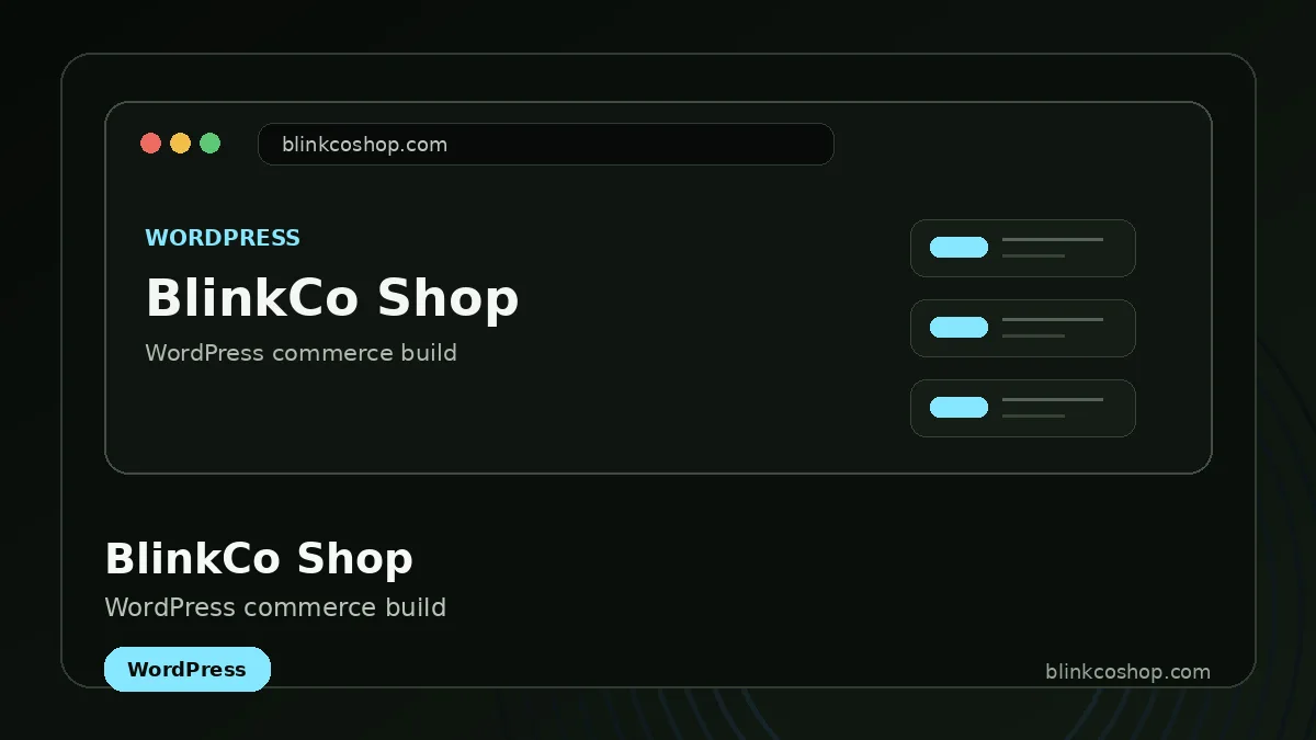 BlinkCO Shop project preview