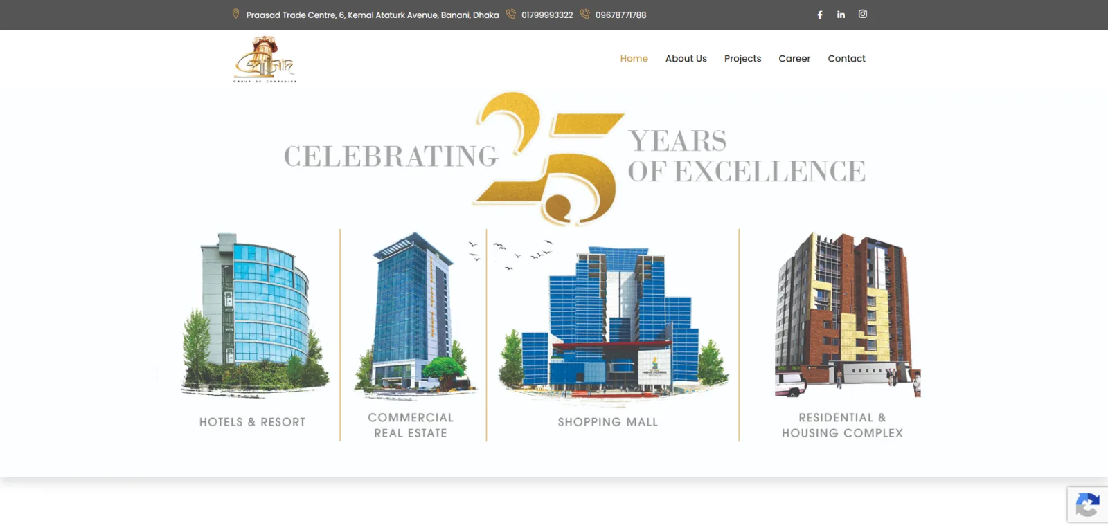 PRAASAD GROUP WordPress corporate website project cover